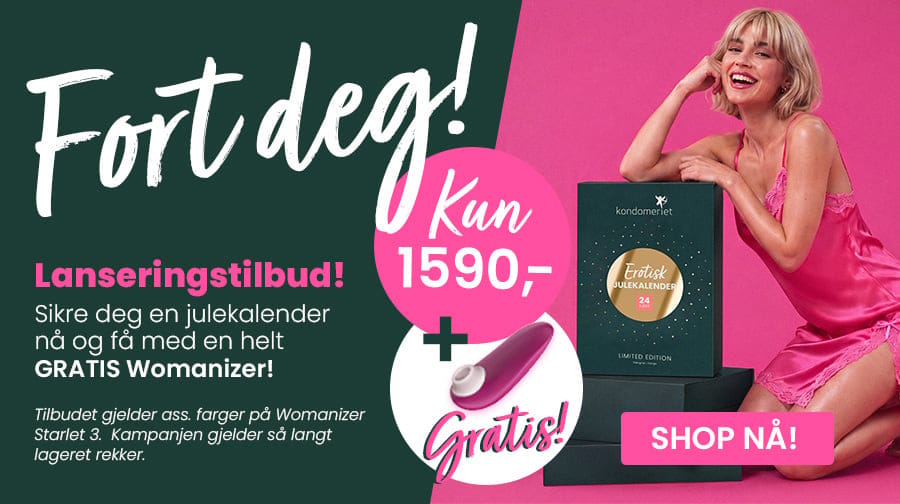 NÅ er den her! Kjøp kalenderen og få med GRATIS Womanizer Starlet 3! 
