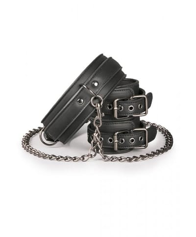 EasyToys bondagesett halsbånd m/håndjern