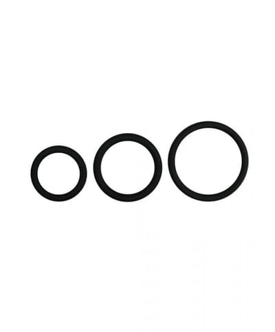 EasyToys sort penisring sett 3 pk