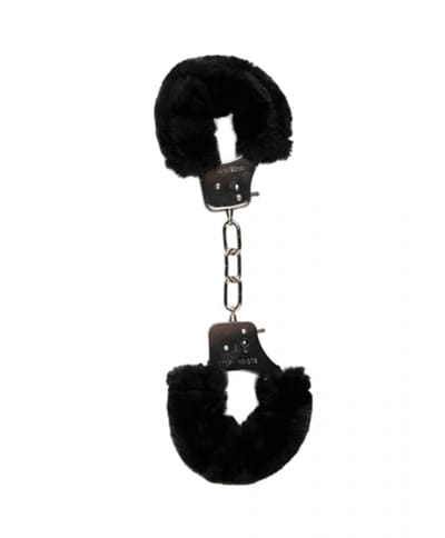 EasyToys håndjern med pels svart