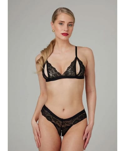 Christine - Pearl and Lace Braset Cleo Black L/XL