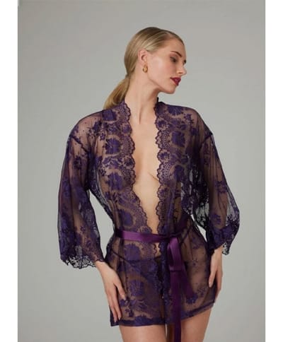 Christine - Lace Kimono Graceful Purple 2XL/3XL
