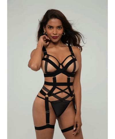 Christine - Body Set Partition Black L/XL