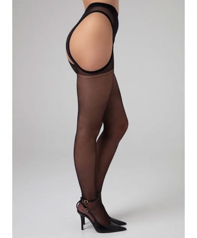 Christine - Crotchless Garter Stockings 4Everybody Black One
