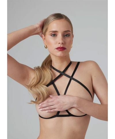Christine - Strappy Harness Bralette Fia Upper Body 05