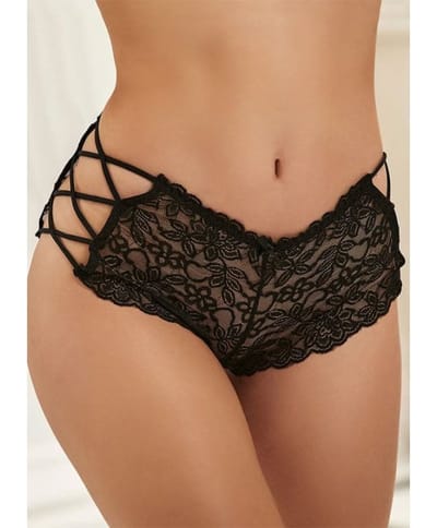 Christine - Lace Briefs Black