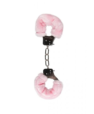 EasyToys håndjern med pels rosa