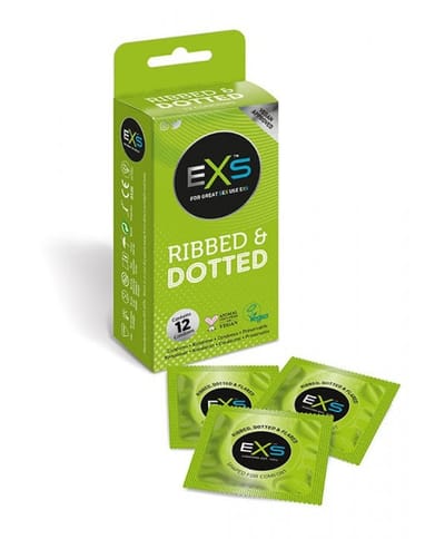 Kondomer EXS Ribbed & Dotted 12 pk