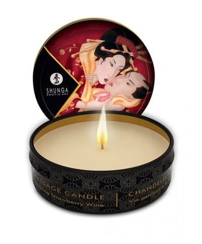 Massasjelys mini med jordbærduft