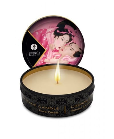 Massasjelys mini med roseduft