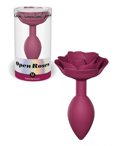 Analplugg Open Roses Plomme M
