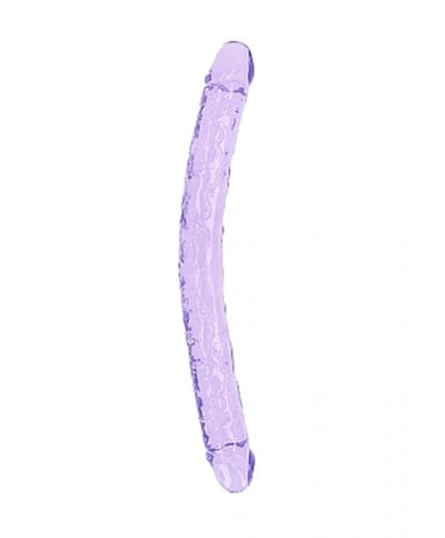 Dobbeldildo realistisk lilla 45 cm