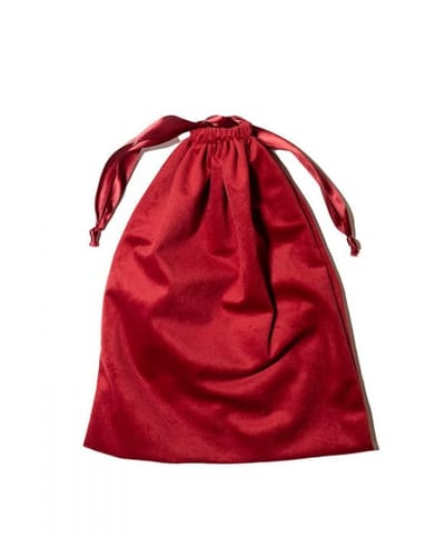 Rød fløyelspose