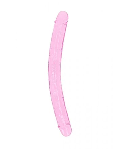 Dobbeldildo realistisk rosa 34 cm