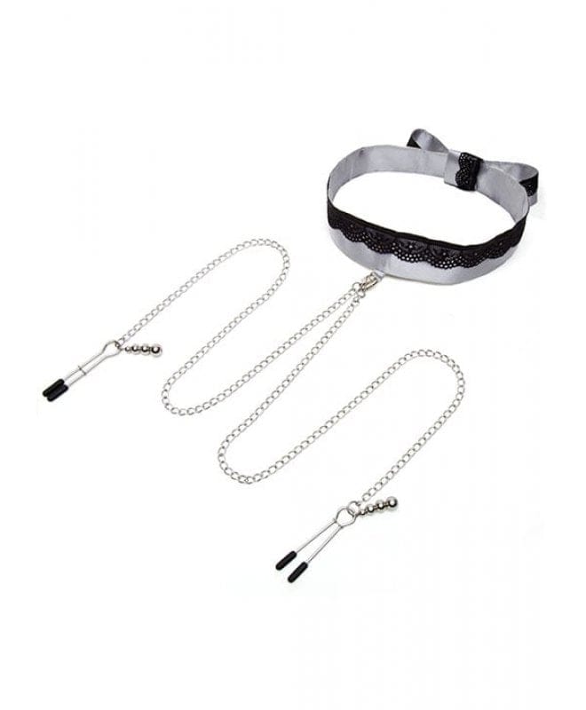 Fifty Shades halsbånd og klype Play Nice