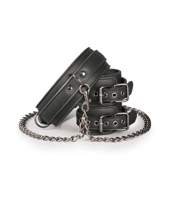 EasyToys bondagesett halsbånd m/håndjern