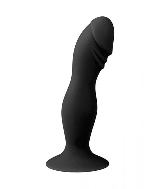 EasyToys sort dildo m/ribbede tekstur