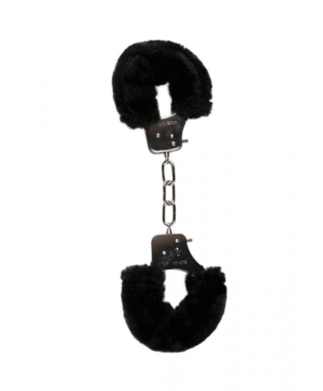 EasyToys håndjern med pels svart