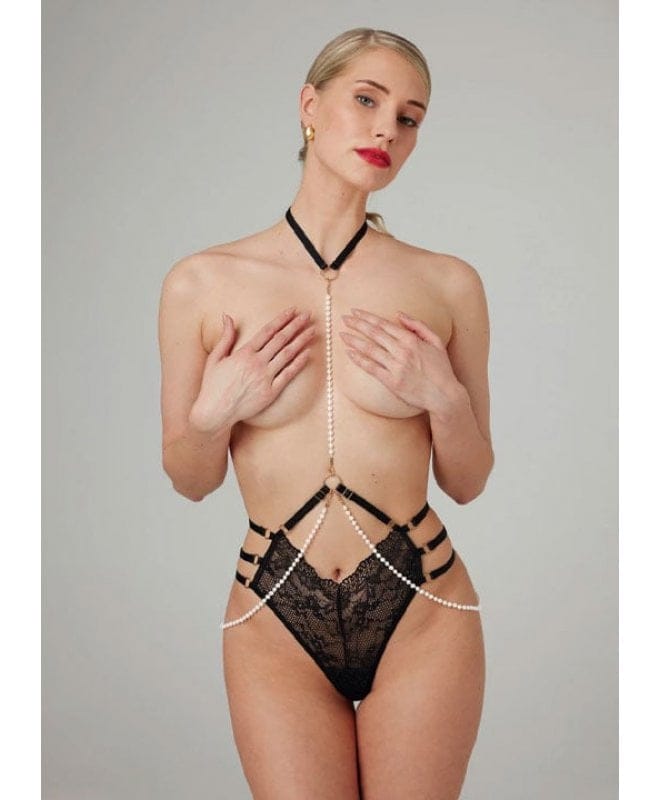 Christine - Pearl and Lace OC Thong Cleo Black L/XL