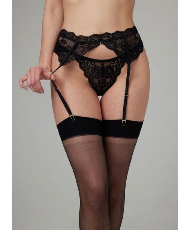 Christine - Lace Suspenderbelt Marzia Black 2XL/3XL