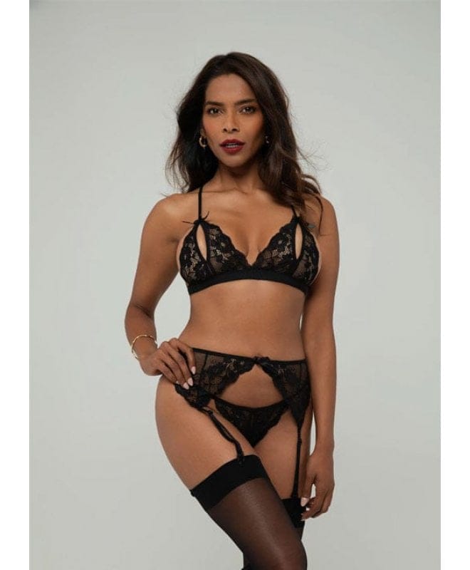 Christine - Bra Set Axelle 3-Piece Black L/XL