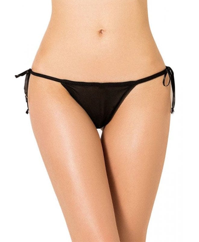 Christine - Decorative Thong Black