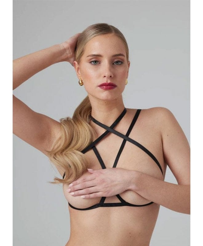 Christine - Strappy Harness Bralette Fia Upper Body 05