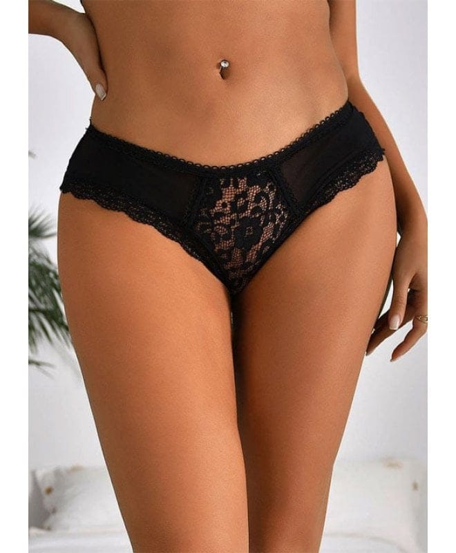 Christine - Lace Panties Black