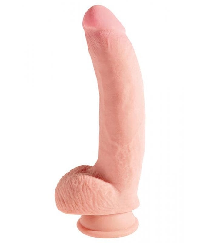 Dildo med baller King Cock Plus 25,4 cm