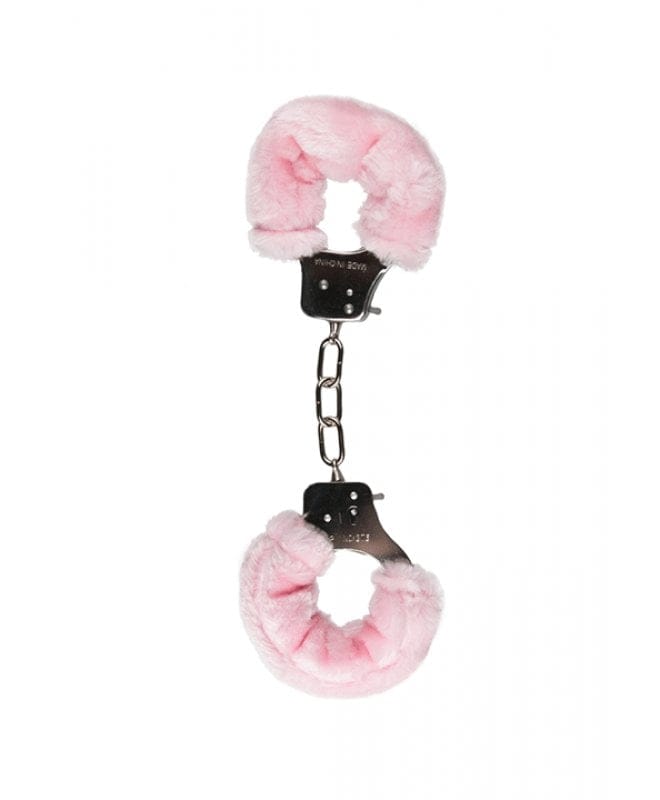 EasyToys håndjern med pels rosa