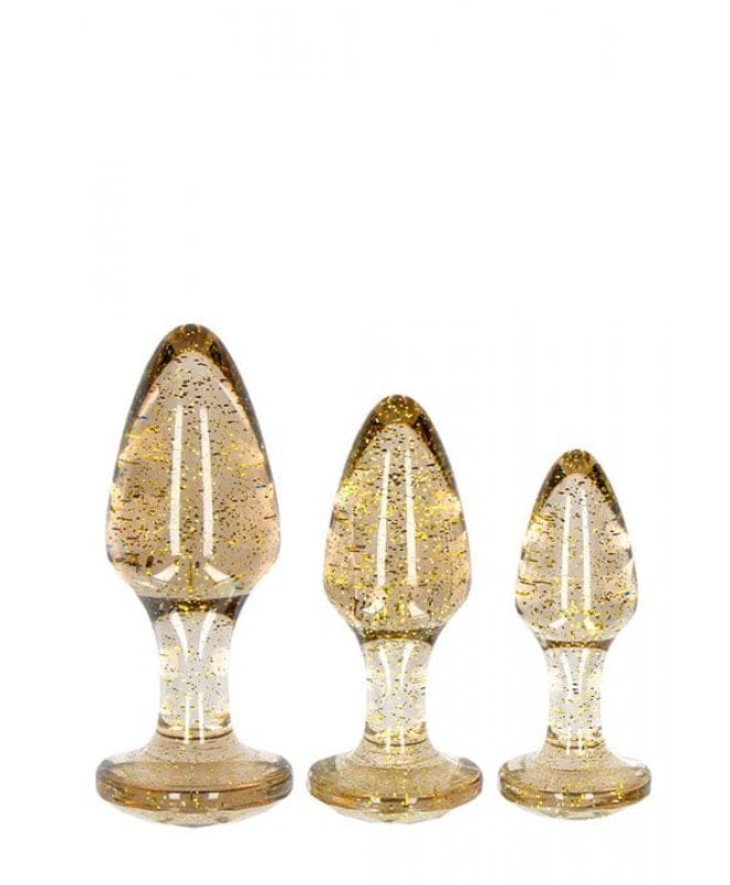 Buttplug sett 3 pk gull