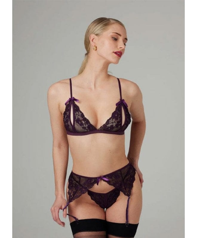 Christine - 3-Piece Bra-Set Axelle Purple L/XL