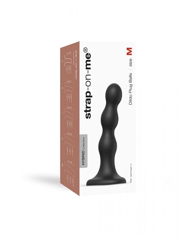 Strap-on-me dildo kurvet sort M