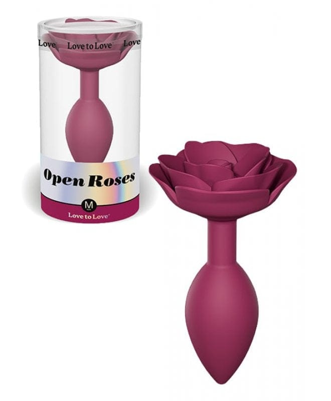 Analplugg Open Roses Plomme M