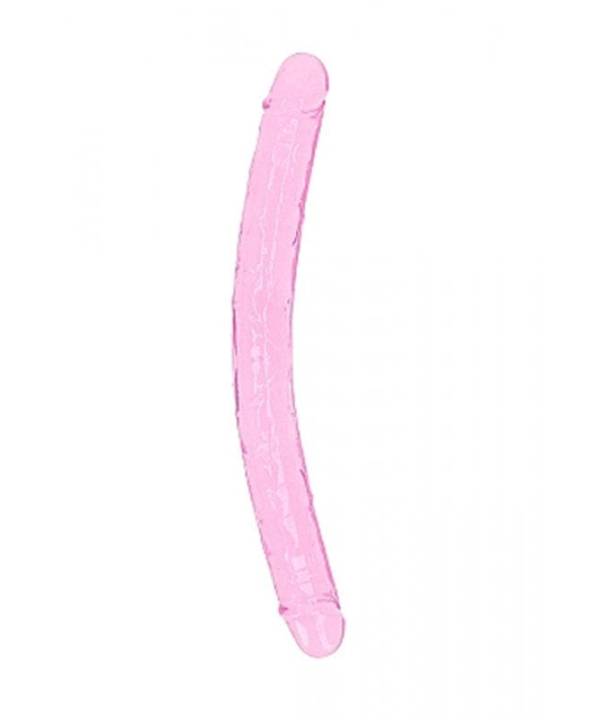 Dobbeldildo realistisk rosa 34 cm
