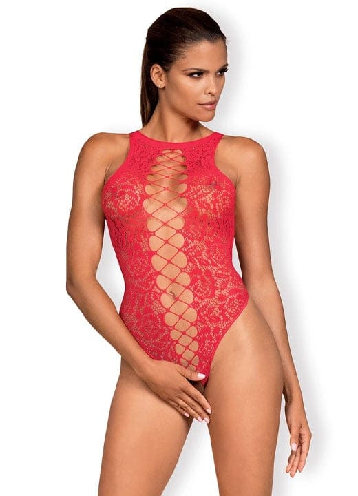 Obsessive - Lace Bodysuit with Open Crotch