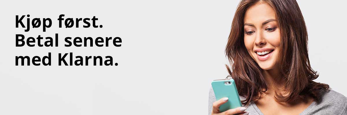 Kjøp først. Betal senere med Klarna.