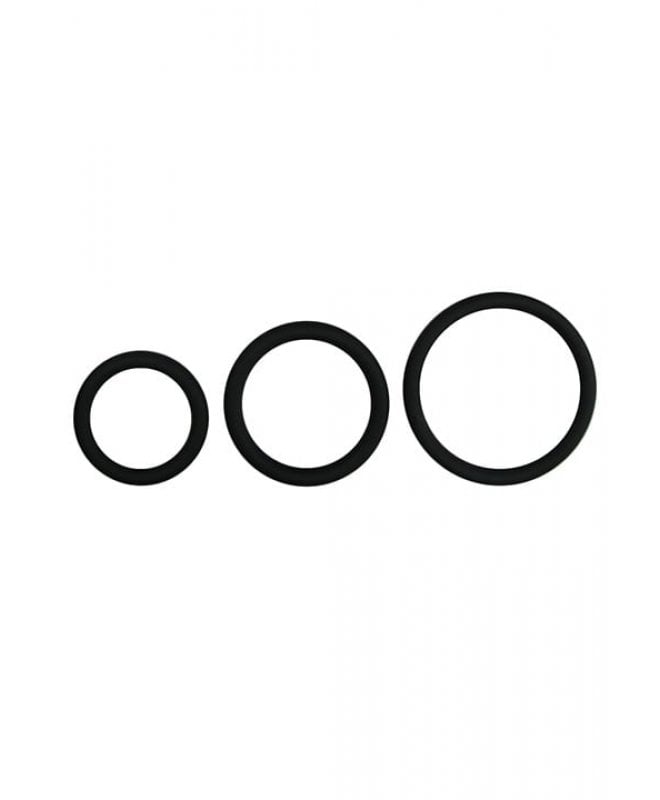 EasyToys sort penisring sett 3 pk