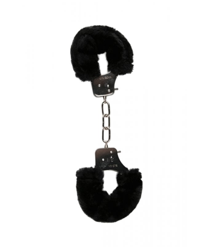 EasyToys håndjern med pels svart