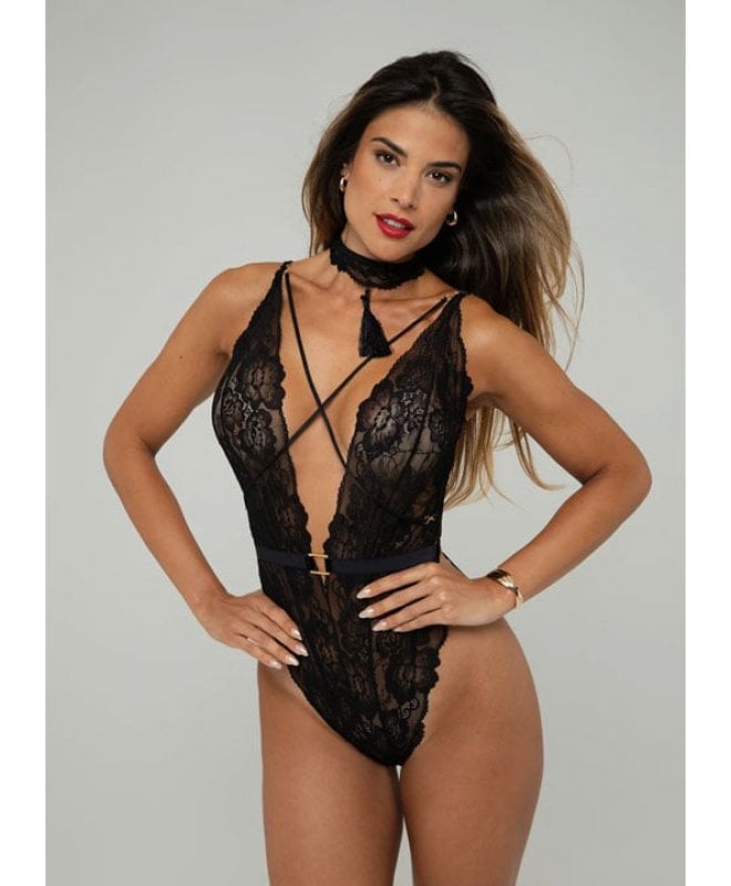 Christine - Exclusive Body with Open Crotch Dahlia Black L/X