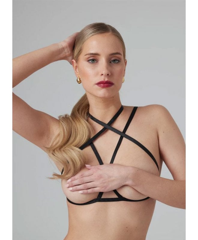 Christine - Strappy Harness Bralette Fia Upper Body 05