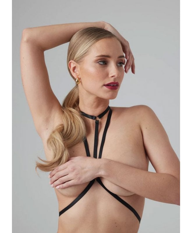 Christine - Strappy Harness Bralette Obsession Upper Body 04