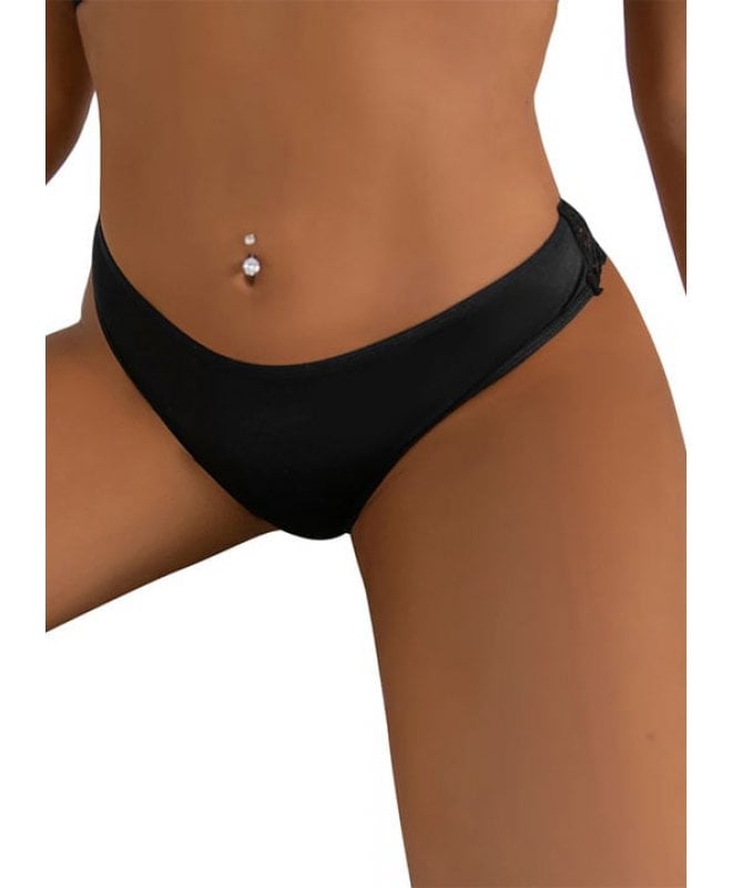 Christine - Micro Lace Thong Black 2XL/3XL
