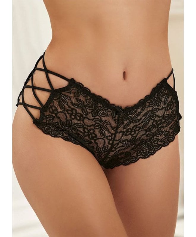 Christine - Lace Briefs Black