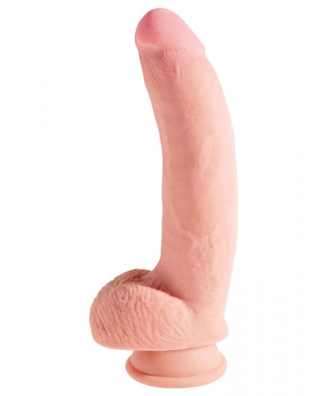 Dildo med baller King Cock Plus 25,4 cm