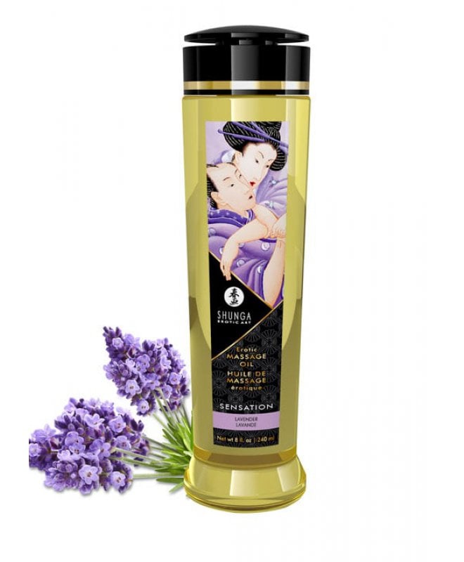 Shunga massasjeolje lavendel