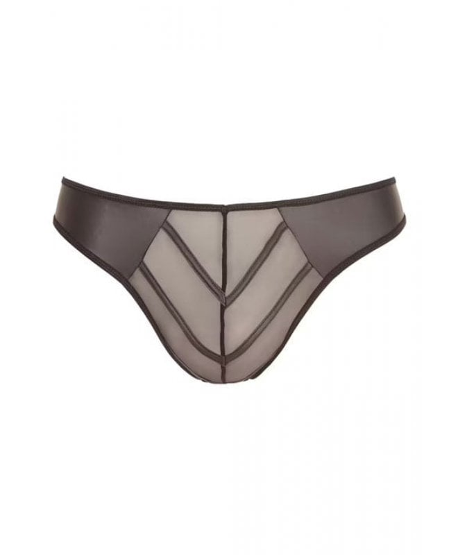 Svenjoyment Underwear - Faux Leather G-String with Powernet