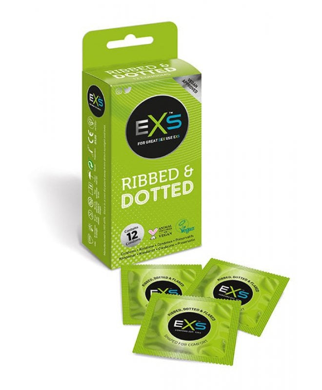 Kondomer EXS Ribbed & Dotted 12 pk