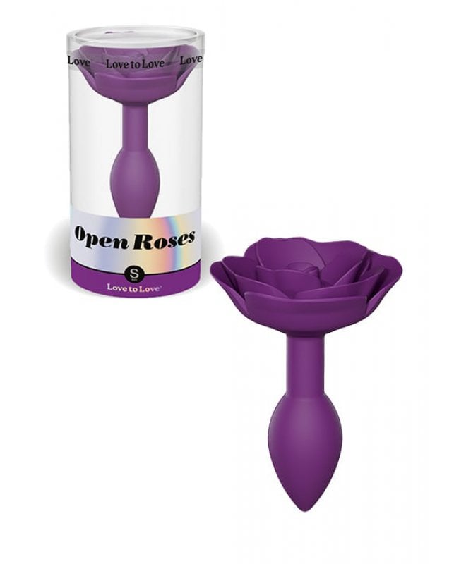 Analplugg Open Roses lilla S