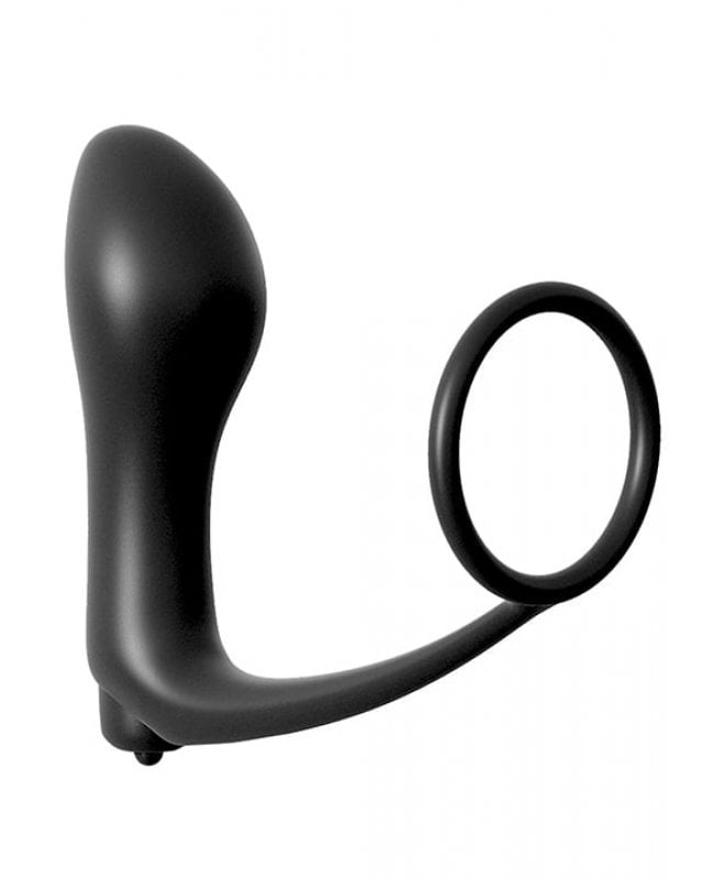 Vibrerende buttplug med penisring